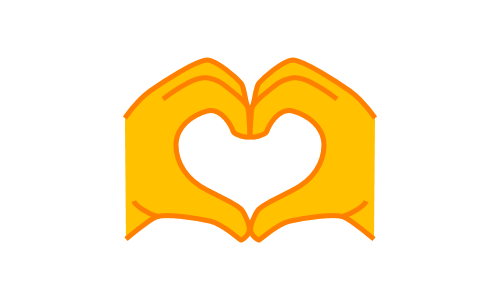 2 hands making a heart shape