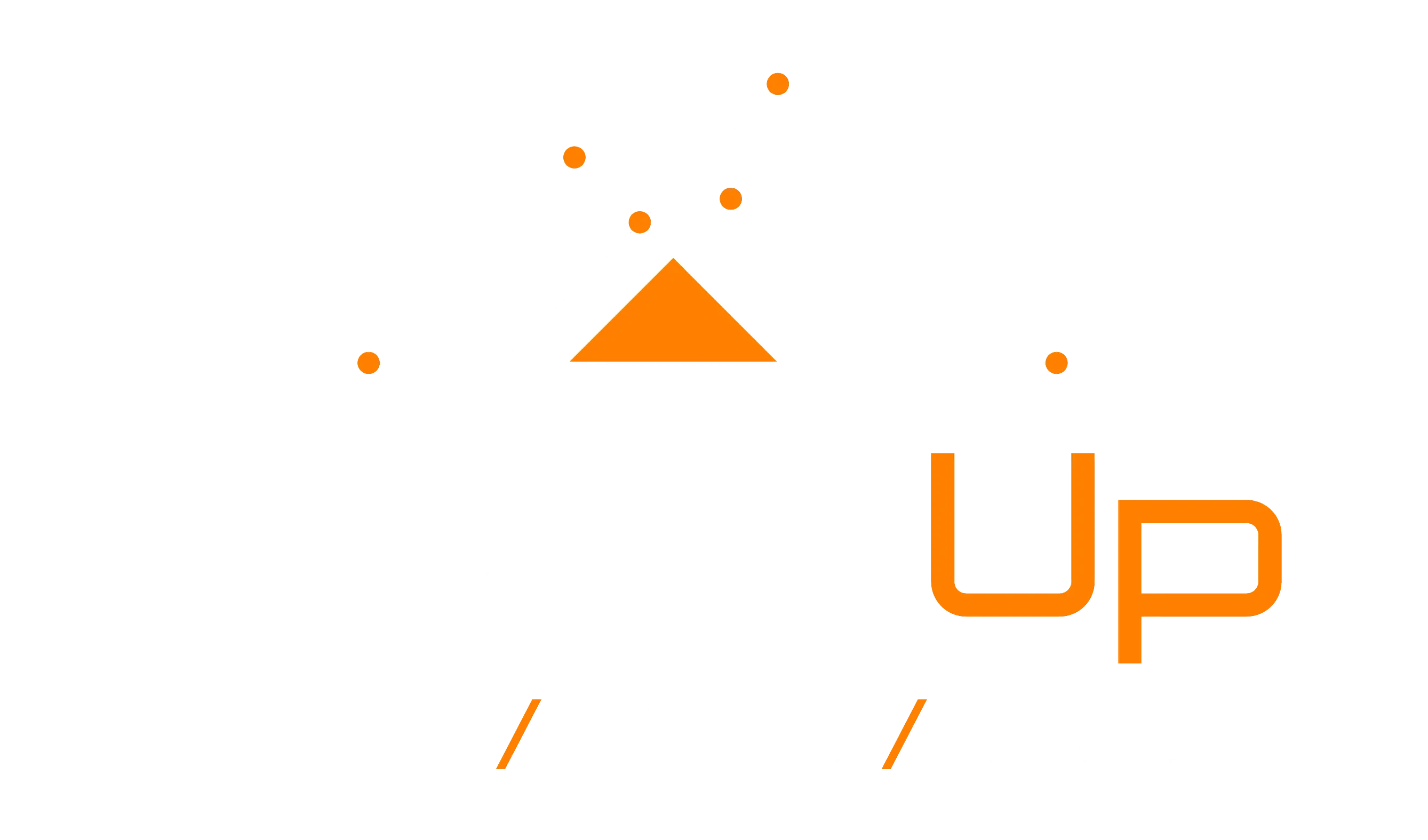 ChalkUp Logo - 3 intersecting triangles with text underneath: ChalkUp Climbing, Fitness, CrossFit